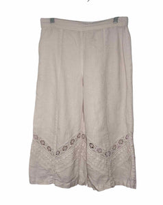 Chicos Size 8 Off White Pre-Owned Pants- Ladies