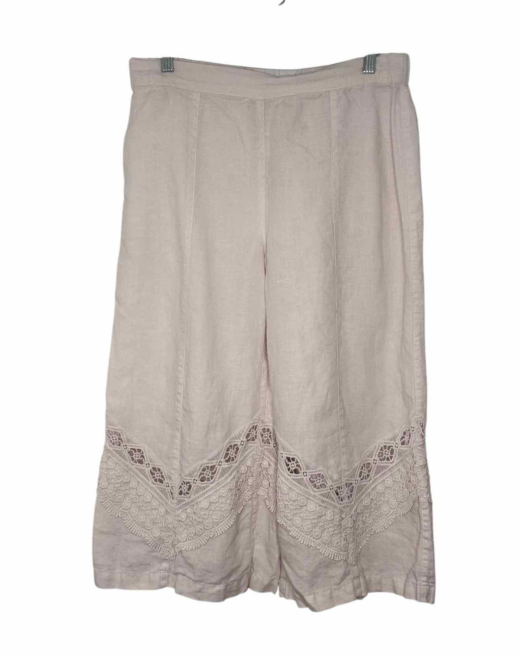 Chicos Size 8 Off White Pre-Owned Pants- Ladies