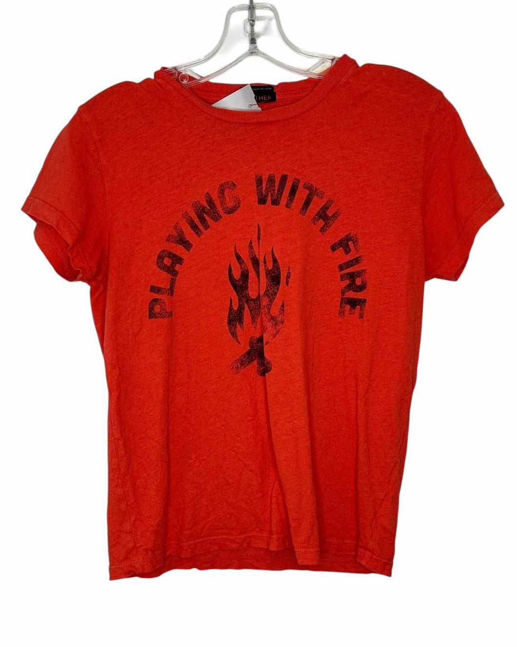 Mother Size X- Small Orange Pre-Owned T-Shirt- Ladies