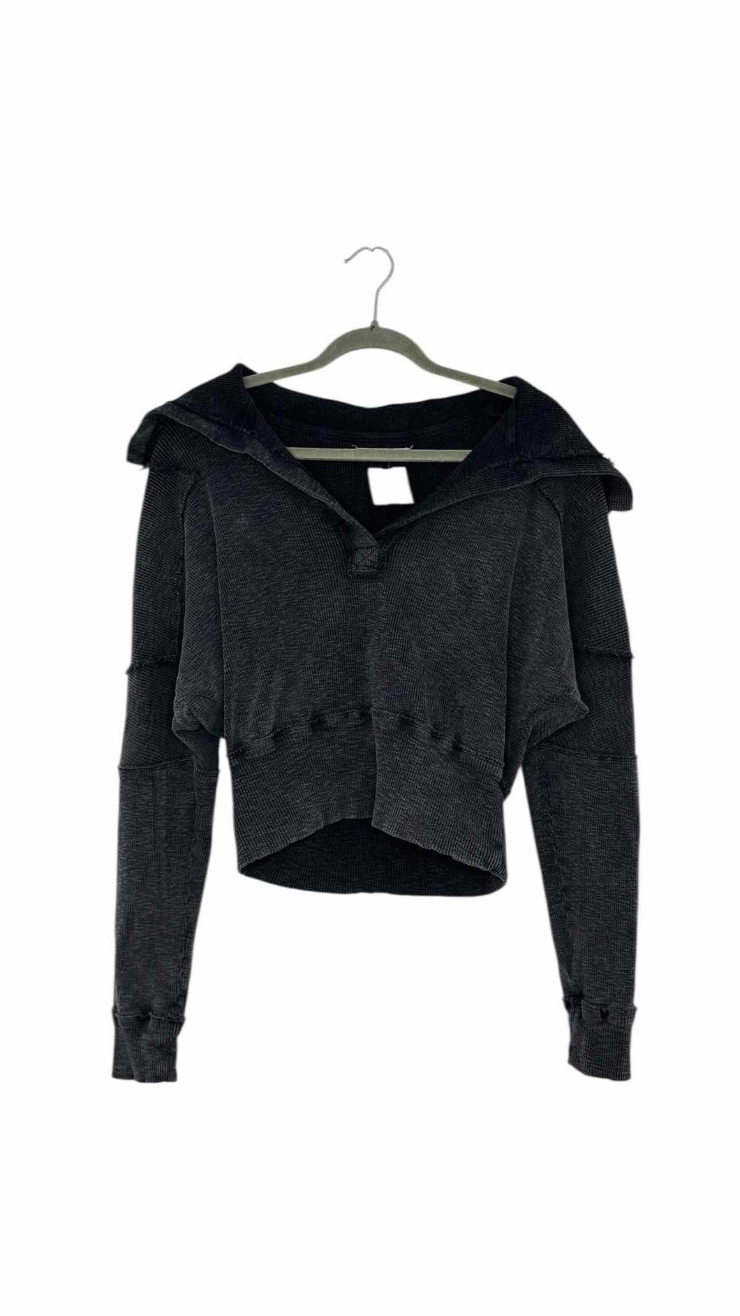 Free People Size X- Small Grey Pre-Owned Sweatshirt- Ladies