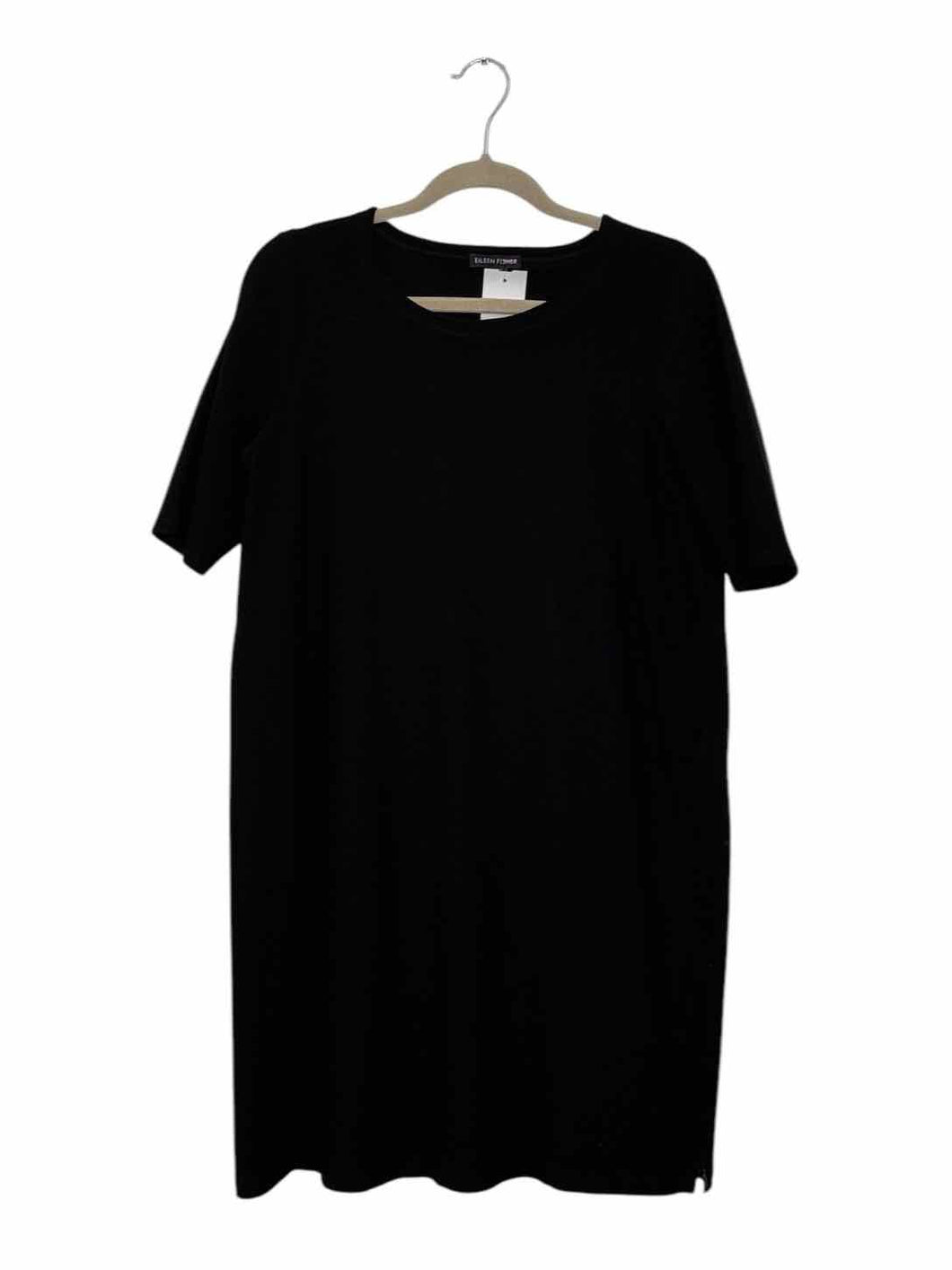 Eileen Fisher Size Medium Black Pre-Owned Dress- Ladies