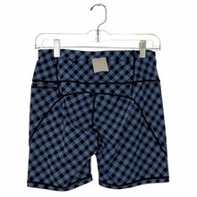 Load image into Gallery viewer, Sweaty Betty Size 8 Blue Plaid Pre-Owned Shorts- Ladies
