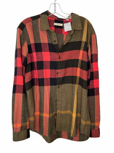 Burberry Brit Size XL Green Plaid Pre-Owned Shirt- Mens