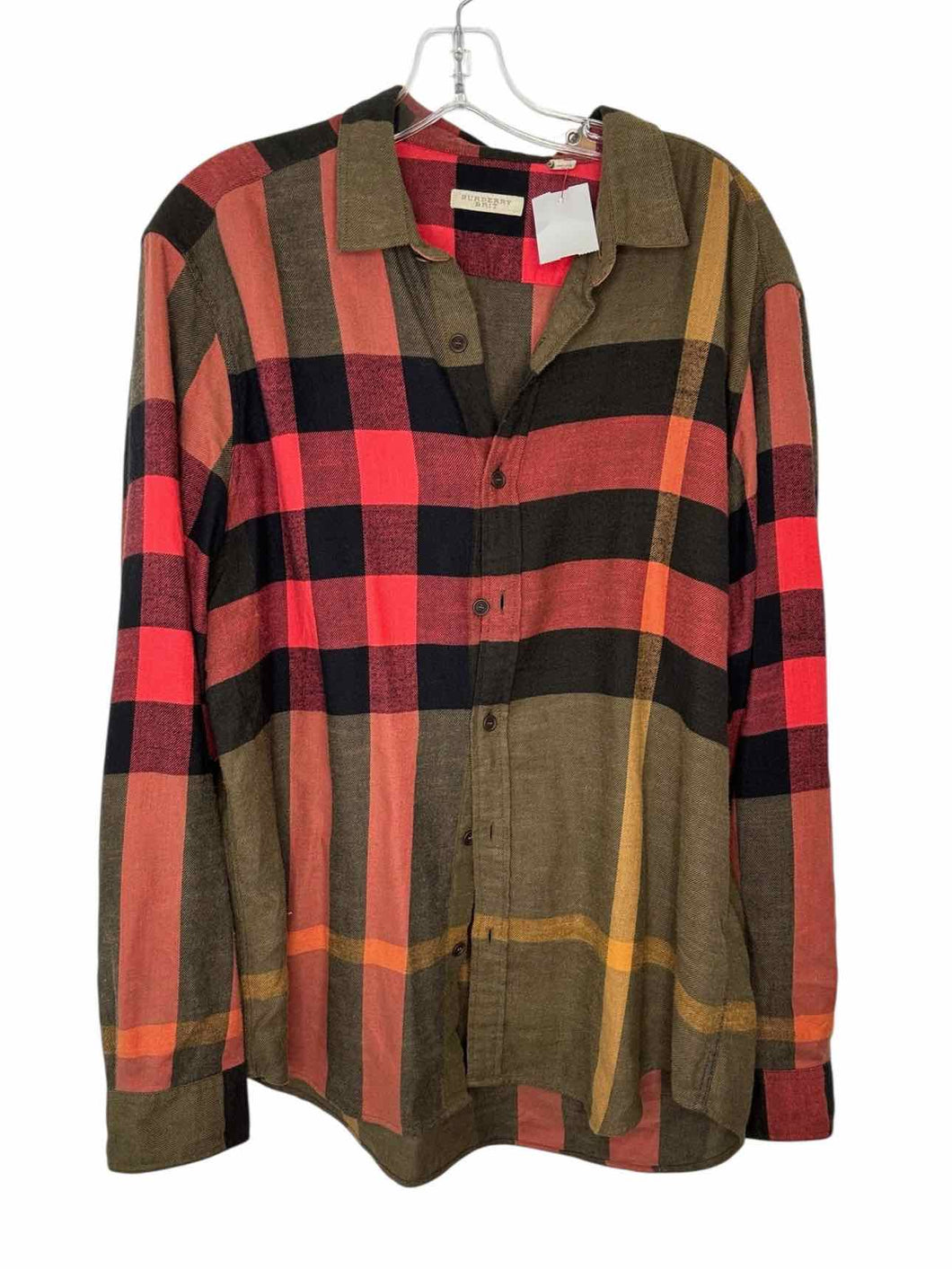 Burberry Brit Size XL Green Plaid Pre-Owned Shirt- Mens