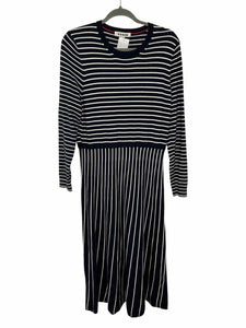 Boden Size 14 Navy Stripe Pre-Owned Dress- Ladies