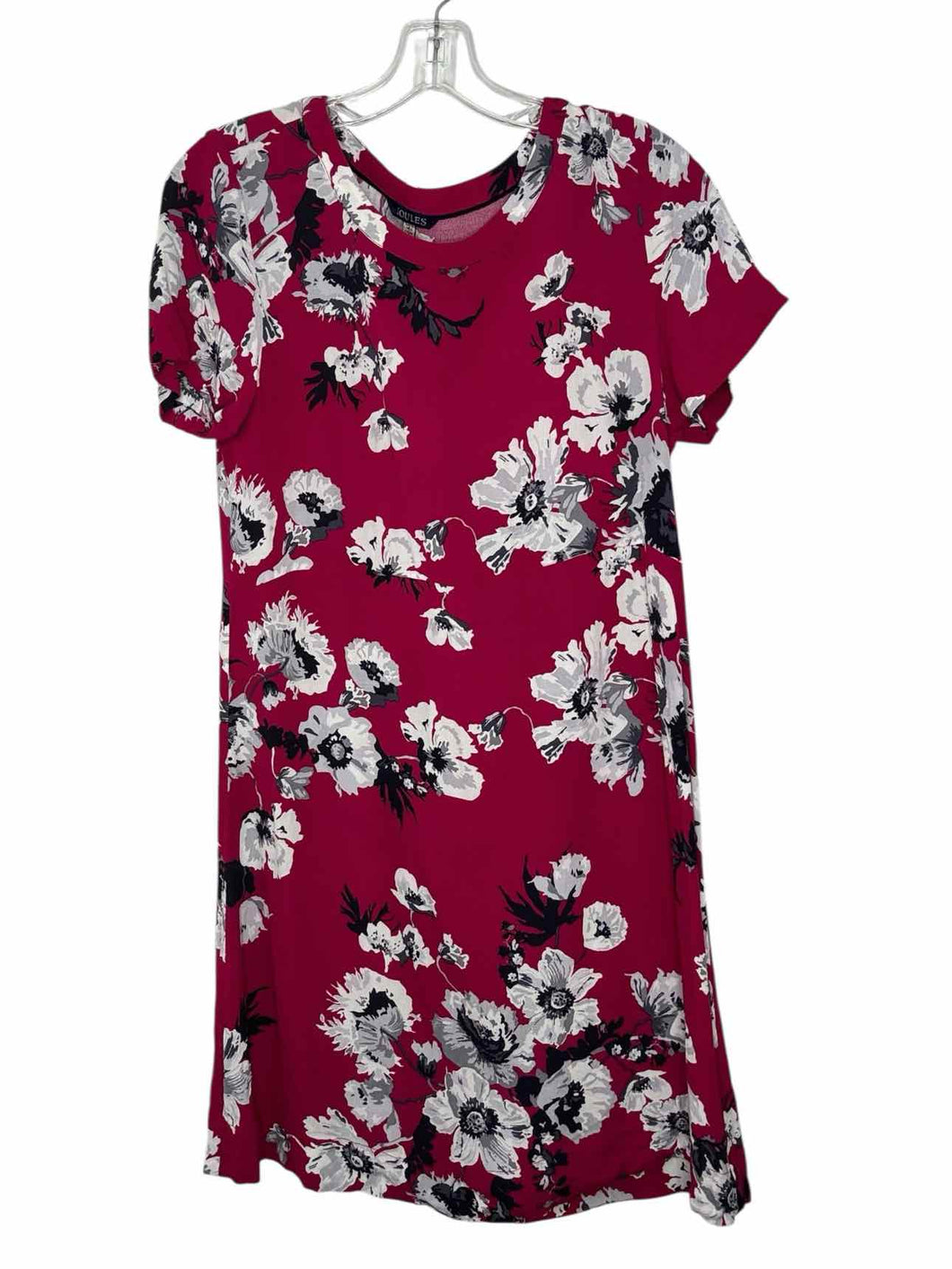 Joules Size 6 Raspberry Print Pre-Owned Dress- Ladies