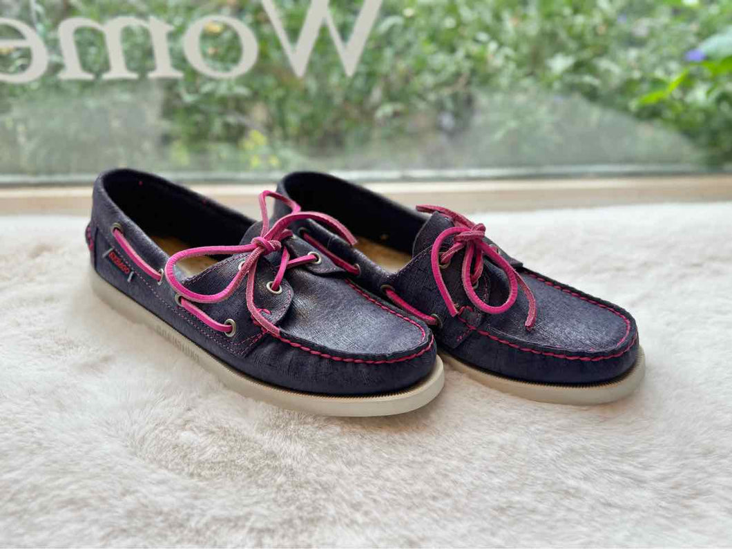 Sebago Size 7.5 Navy Flats Footwear- New in Box Shoes- Ladies