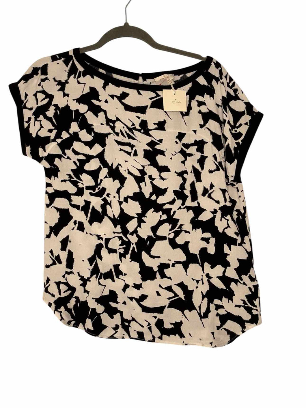 Kate Spade Size 2 Black Print New w/ Tags Top- Ladies