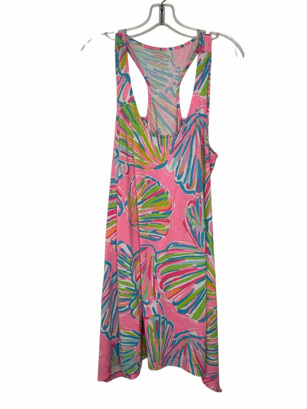 Lilly Pulitzer Size Medium Pink Print Pre-Owned Dress- Ladies