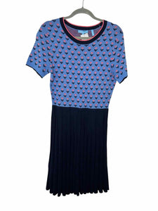 Draper James Size Large Blue Print Pre-Owned Dress- Ladies