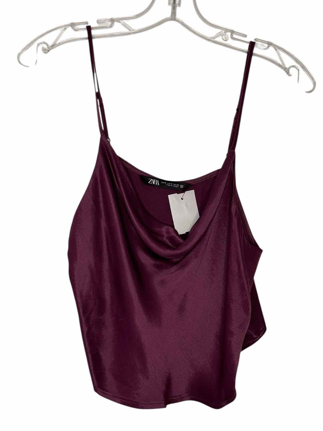 Zara Size Medium Purple Pre-Owned Tank Top- Ladies