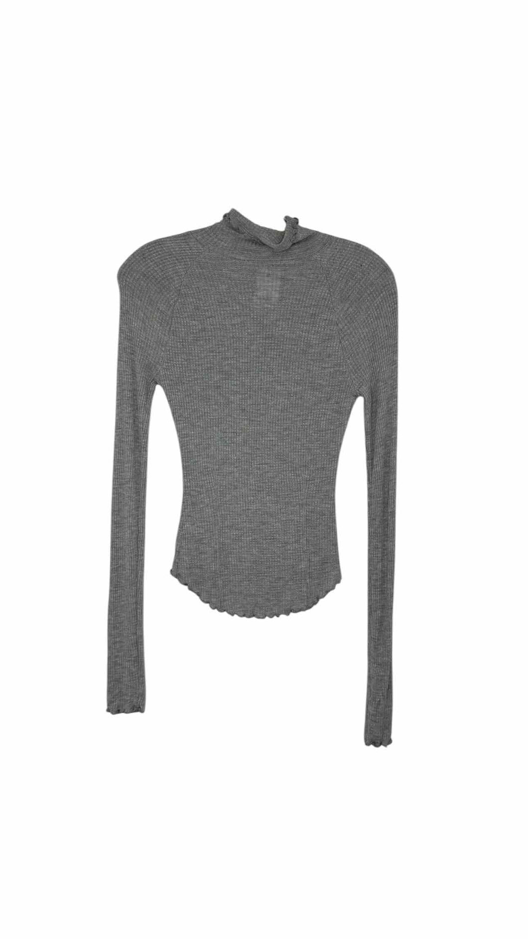Free People Size X- Small Grey Pre-Owned Top- Ladies