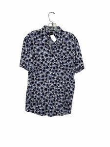 Hugo Boss Size M Blue Print Pre-Owned Shirt- Mens