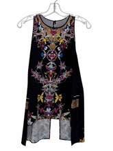 Load image into Gallery viewer, Clover Canyon Size Small Black Floral Pre-Owned Tank Top- Ladies
