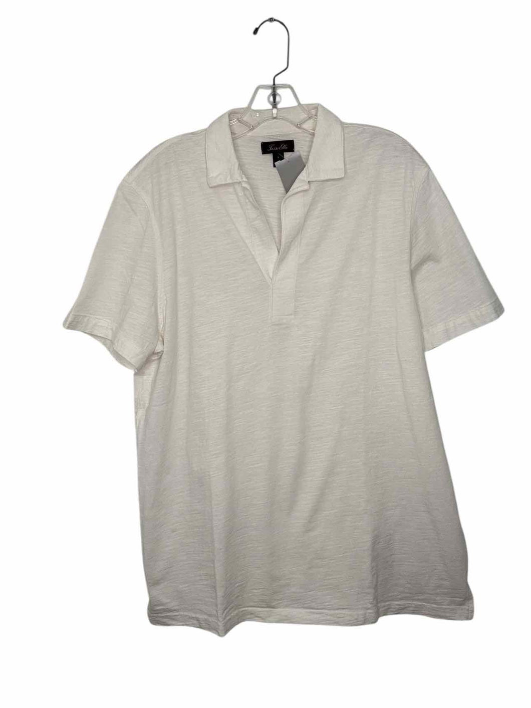 Tasso Elba Size L White Pre-Owned Shirt- Mens