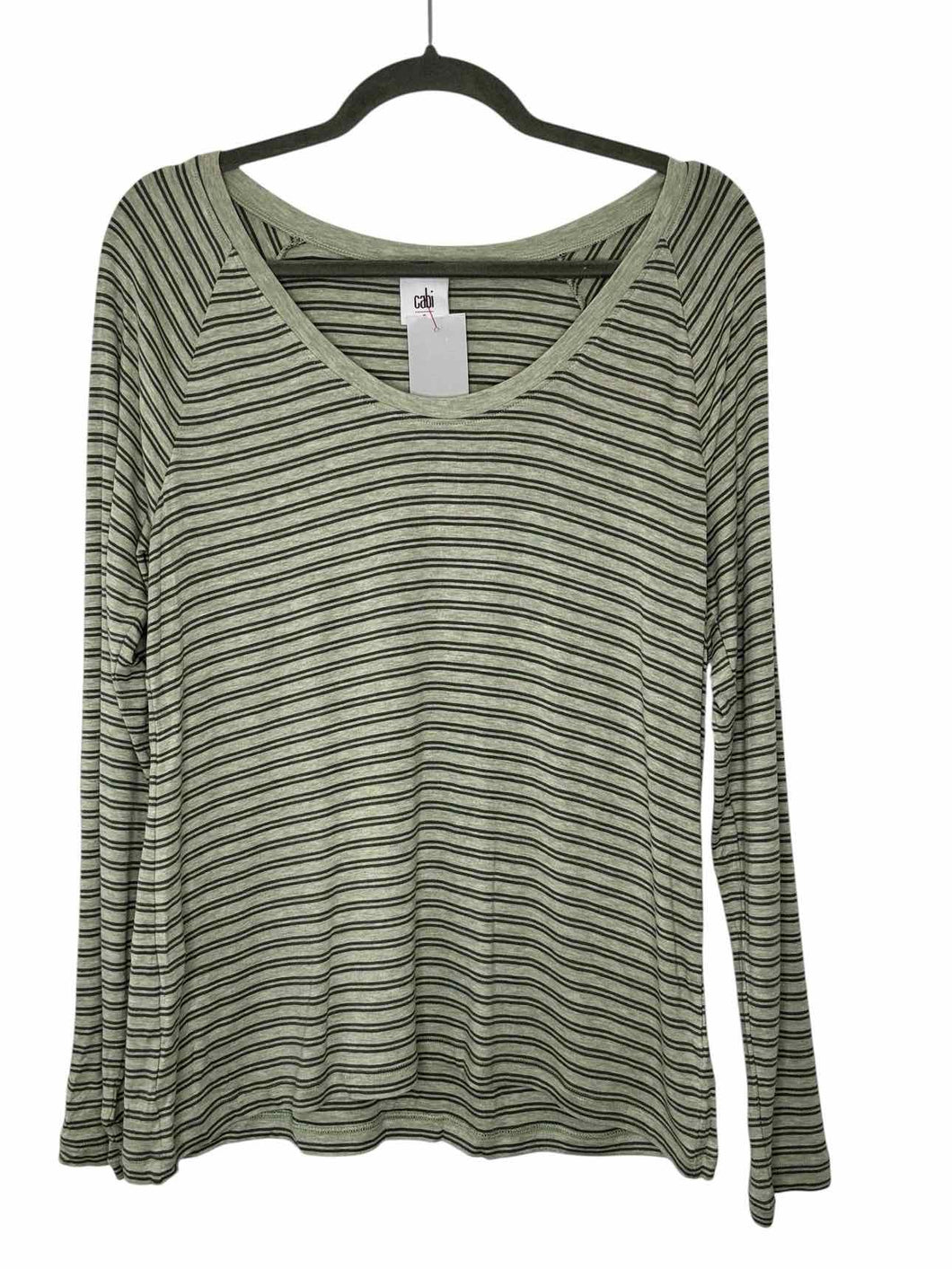 Cabi Size Small Green Stripe Pre-Owned Top- Ladies