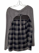 Load image into Gallery viewer, Etro Size Large Grey Plaid Pre-Owned Top- Ladies
