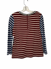 Load image into Gallery viewer, J Crew Size Medium Navy Stripe Pre-Owned Top- Ladies

