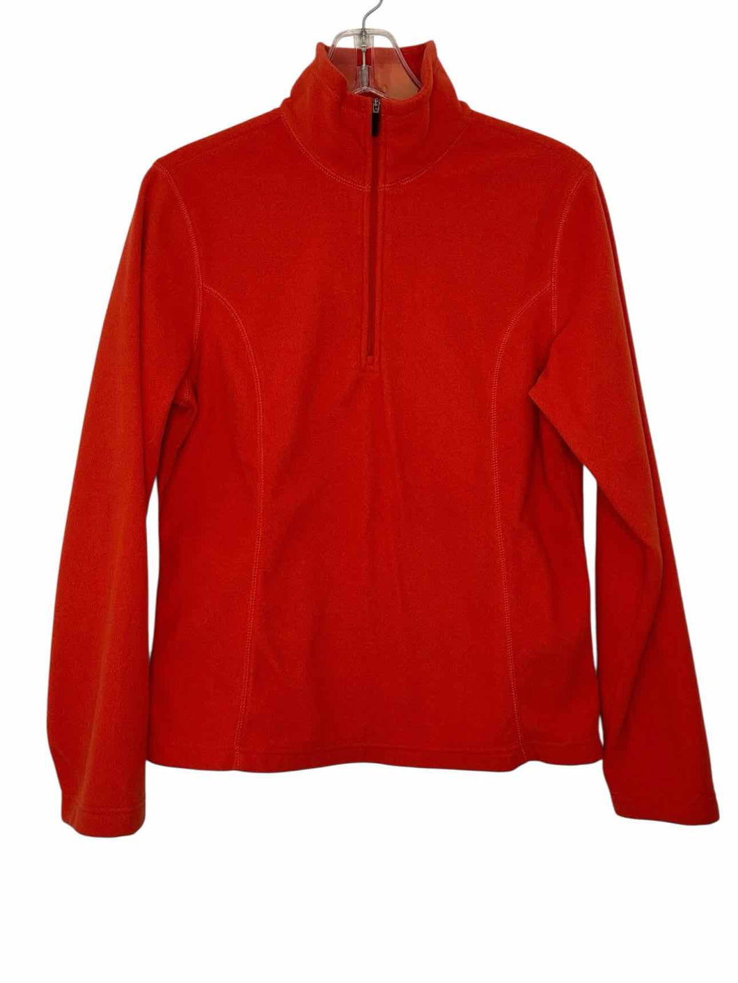 Lands End Size Medium Orange Pre-Owned Fleece- Ladies
