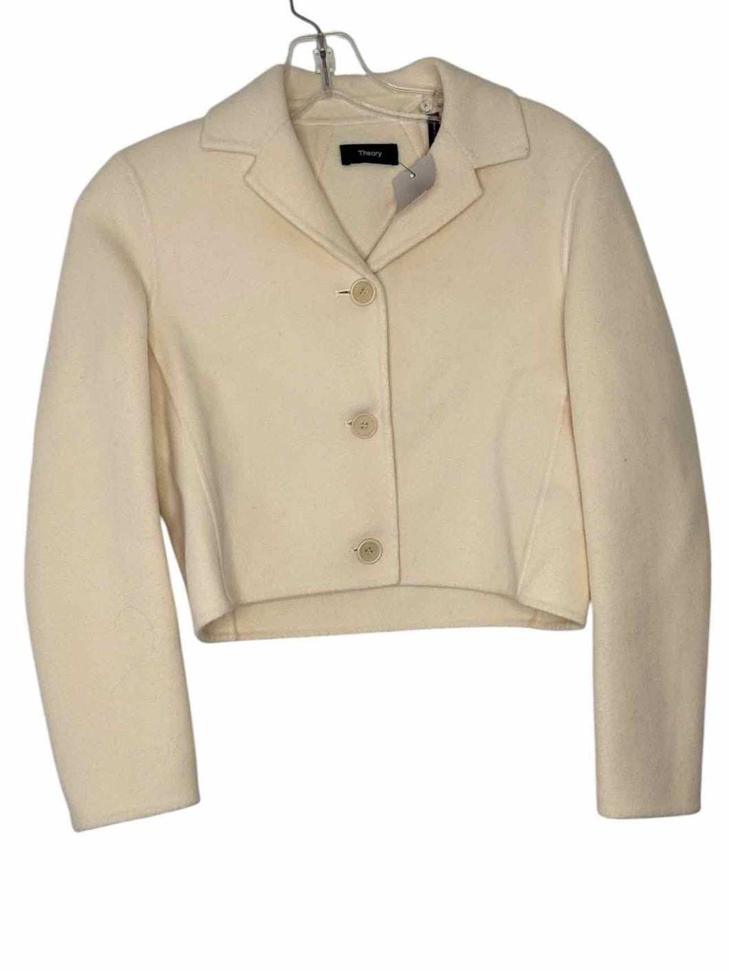 Theory Size 0 Cream Pre-Owned Jacket- Ladies
