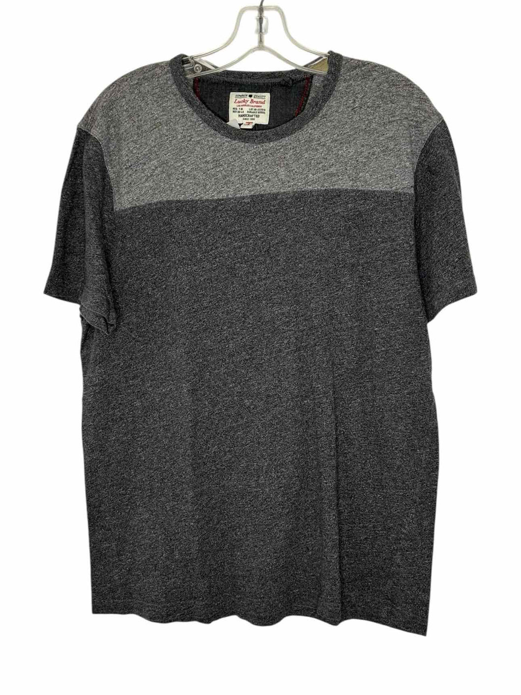 Lucky Brand Size L Grey Pre-Owned T-Shirt- Mens