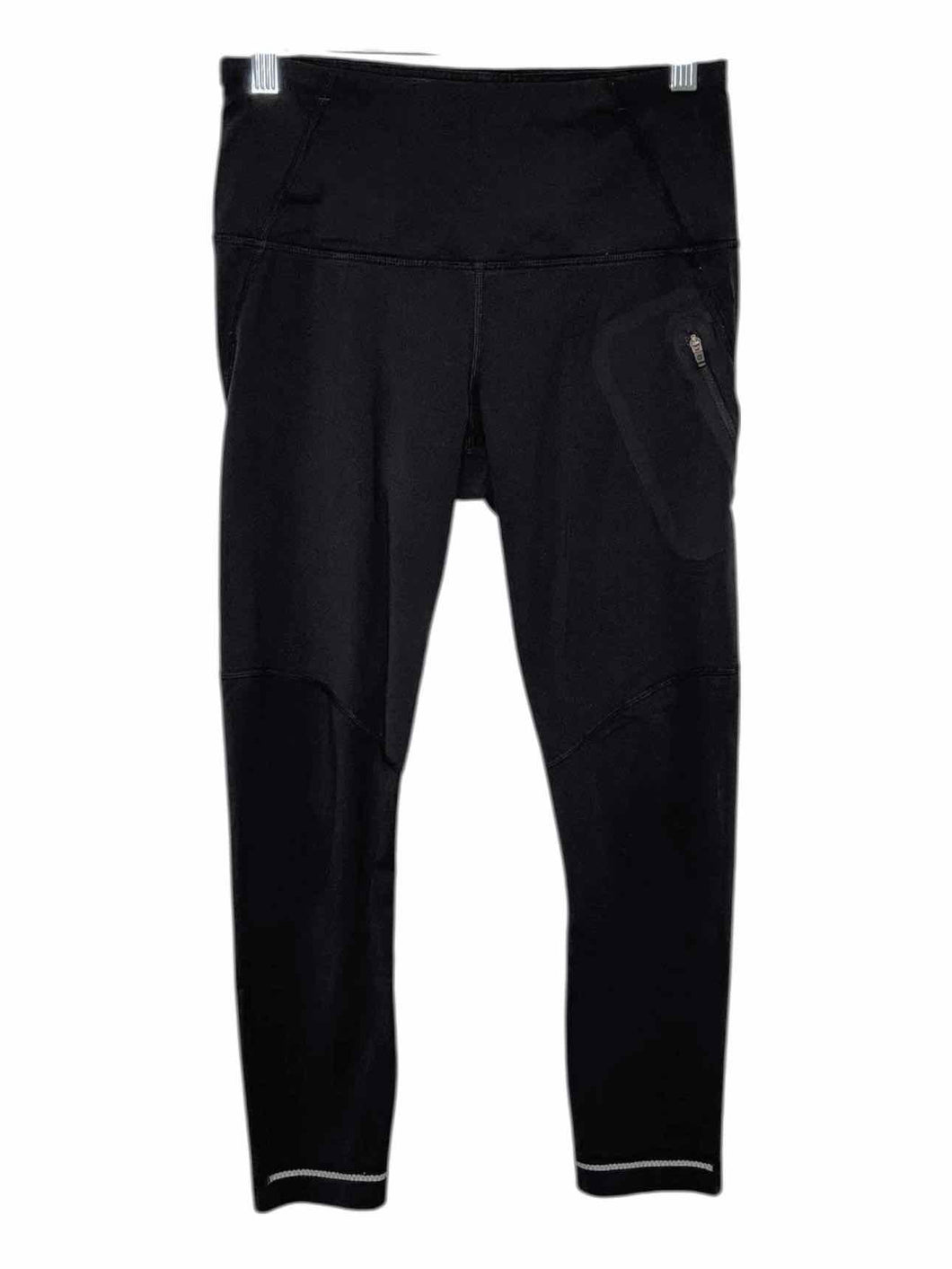 Lululemon Size 6 Black Pre-Owned Leggings- Ladies