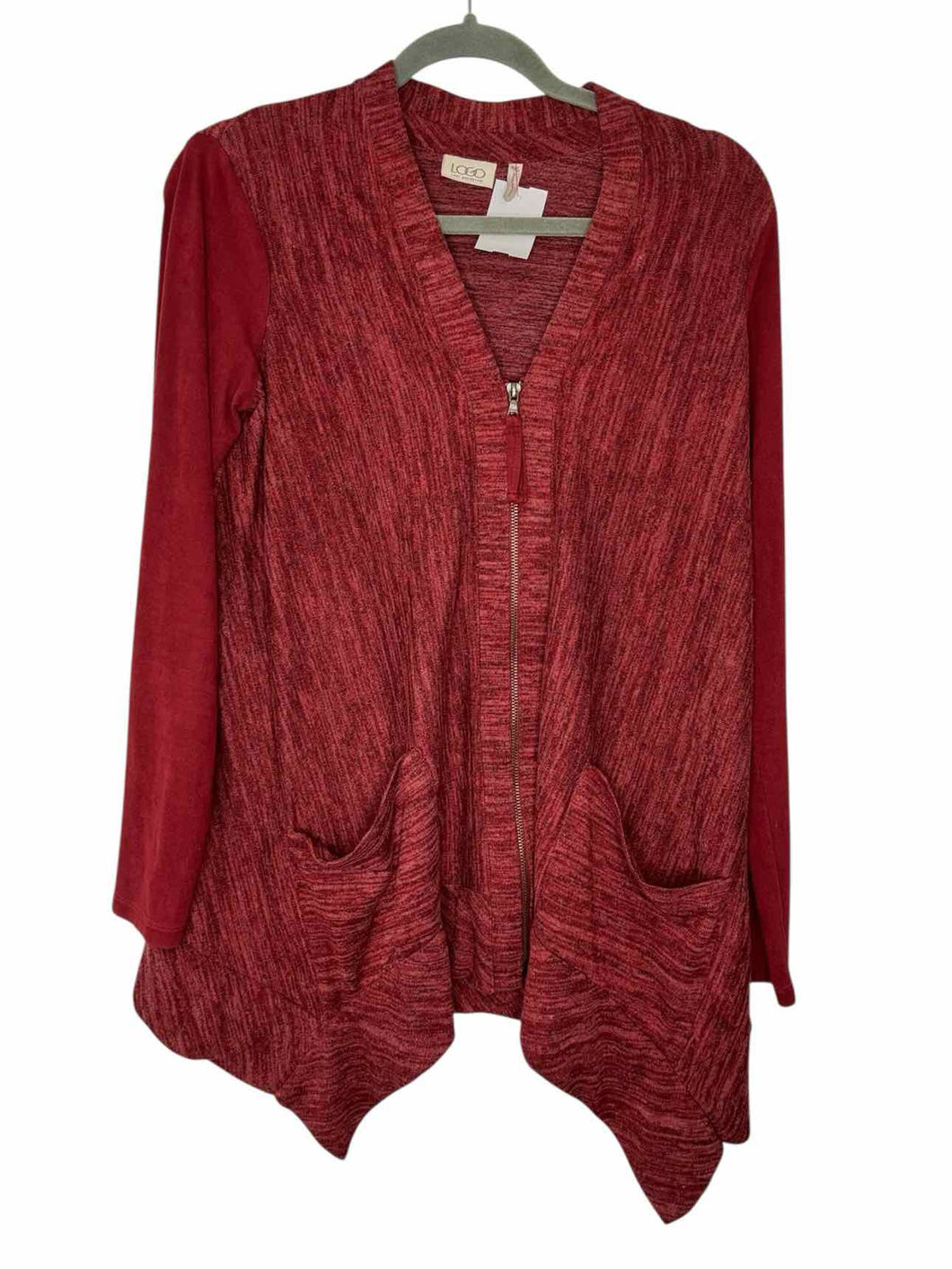 LOGO Size XXS Red Pre-Owned Sweater- Ladies
