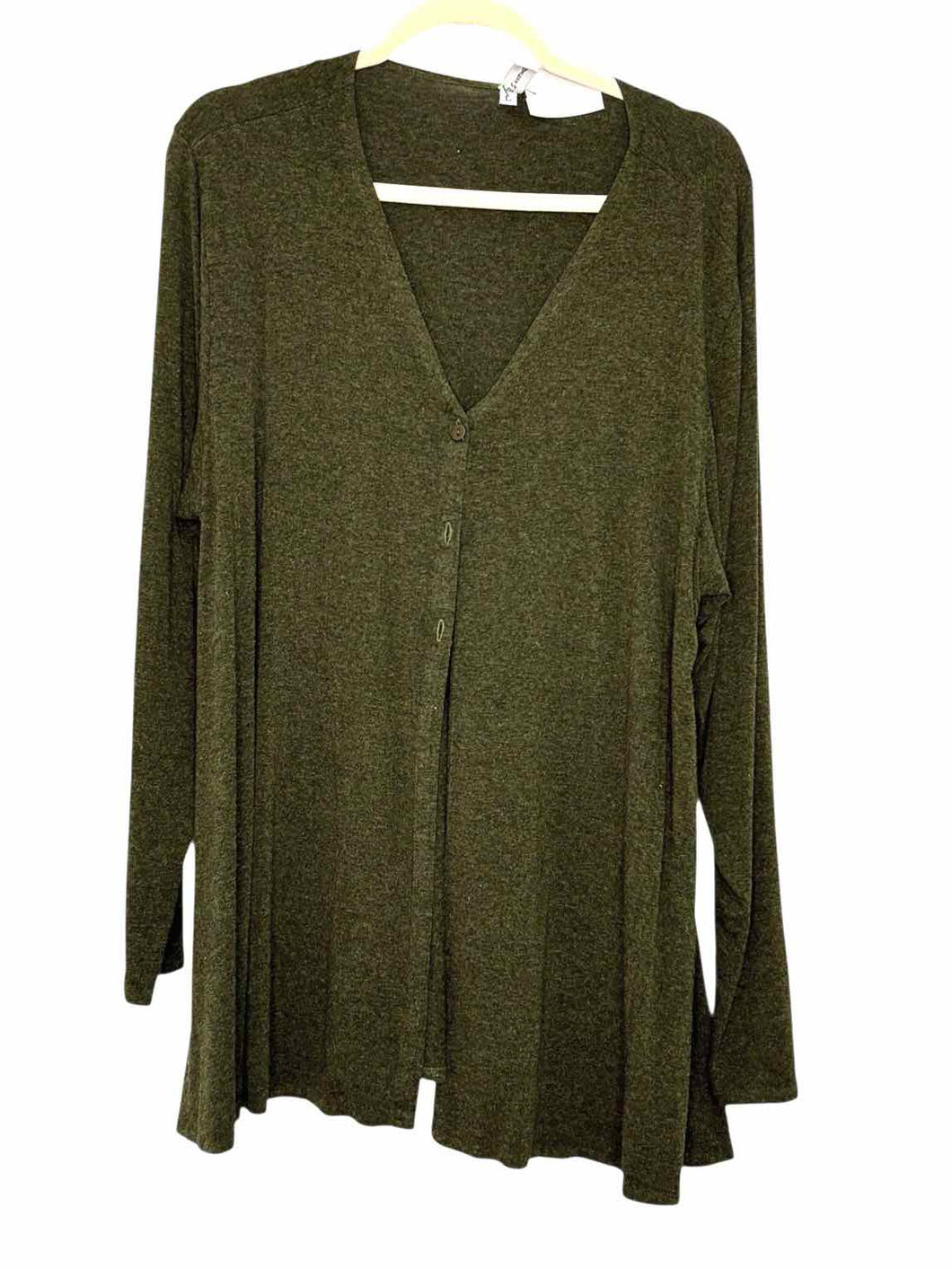 F.H. Clothing Size Large Army Green Pre-Owned Sweater- Ladies