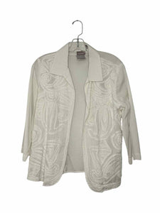 Chicos Size Medium White Pre-Owned Shirt- Ladies