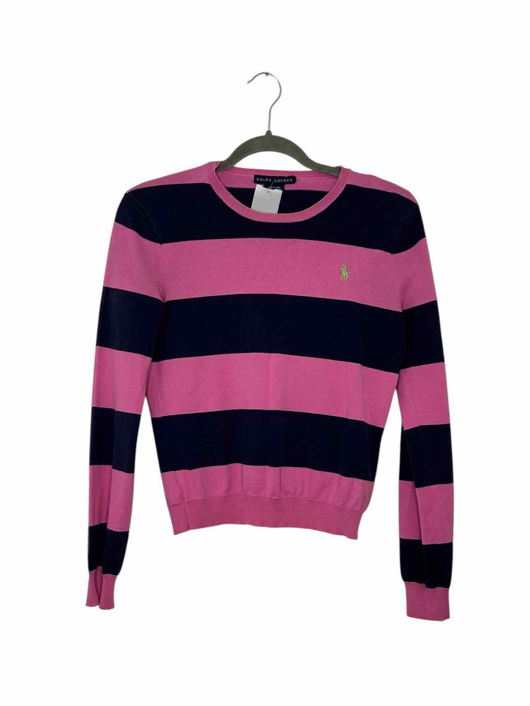 Ralph Lauren Size X- Small Pink Stripe Pre-Owned Sweater- Ladies