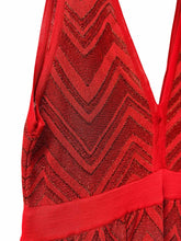 Load image into Gallery viewer, M Missoni Size 6 Red Print Pre-Owned Dress- Ladies
