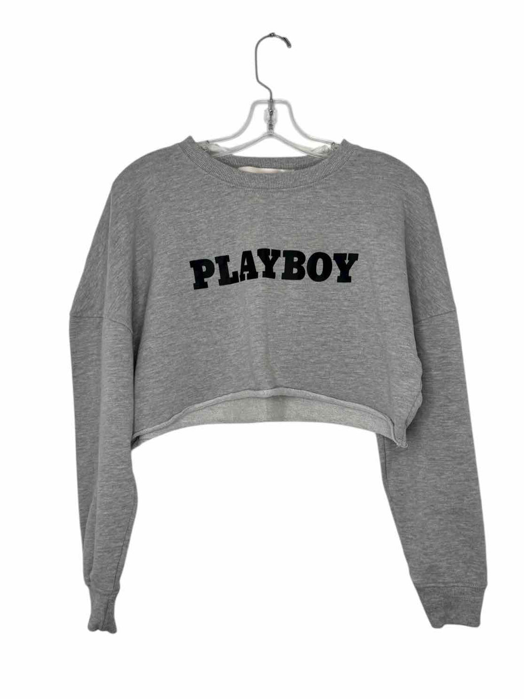 Playboy Size Small Grey Pre-Owned Sweatshirt- Ladies
