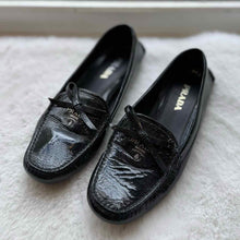 Load image into Gallery viewer, Prada Size 36.5 Black Flats Pre-Owned Shoes- Ladies
