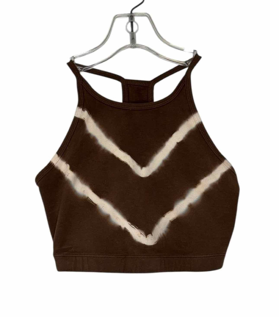 Electric & Rose Size Small Brown Print Pre-Owned Tank Top- Ladies