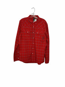 Stio Size Medium Red Plaid Pre-Owned Shirt- Ladies