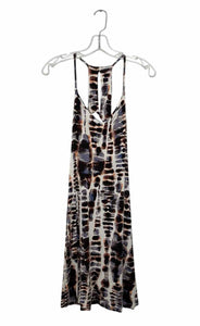 Nicole Miller Size Large White Print Pre-Owned Dress- Ladies