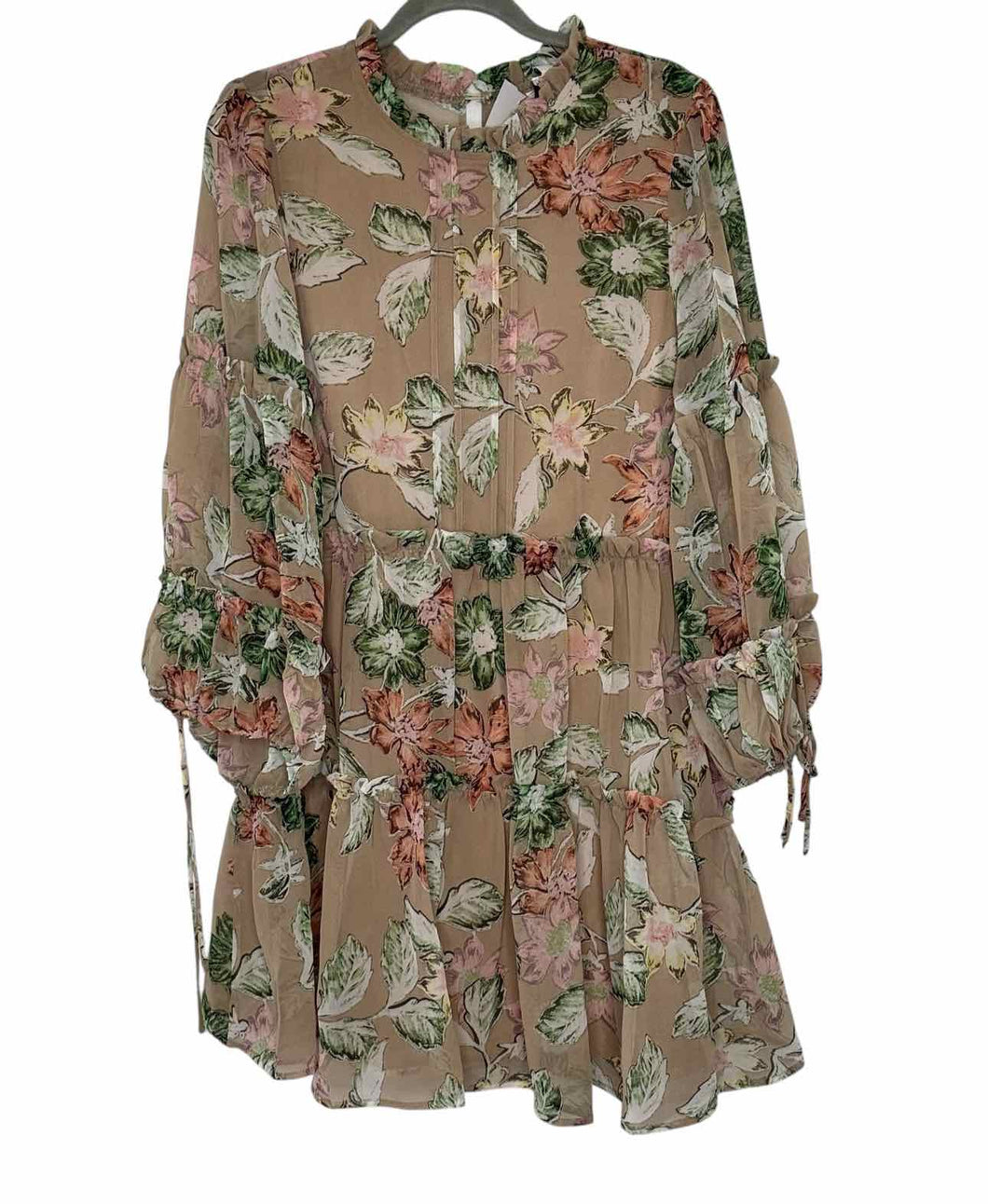 Princess Polly Size 10 Beige Print Pre-Owned Dress- Ladies