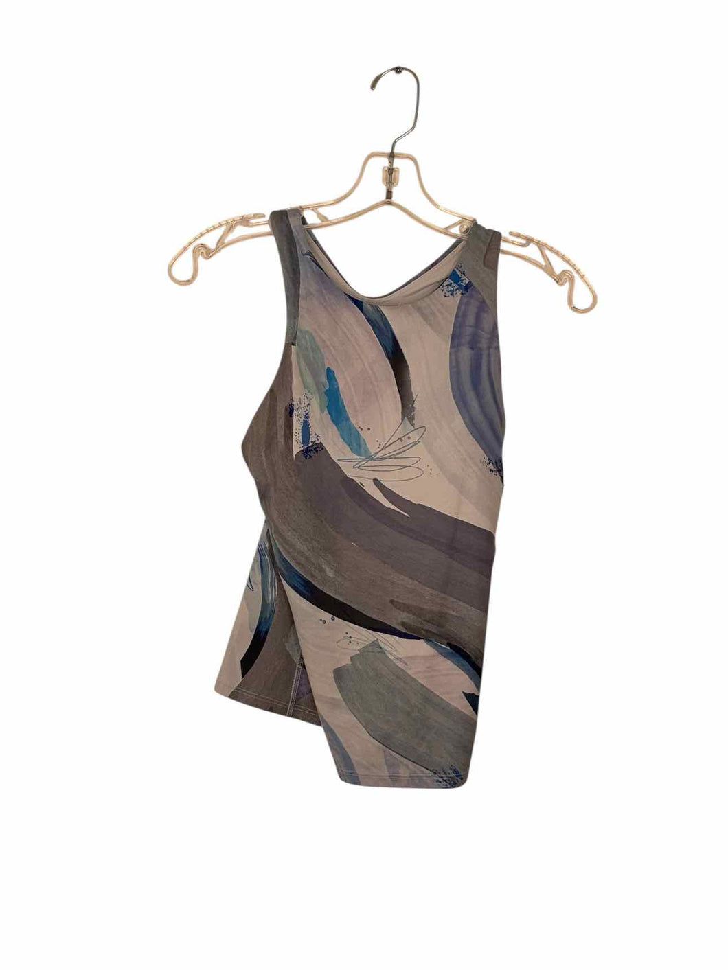 Athleta Size Small Blue Print Pre-Owned Activewear- Tank