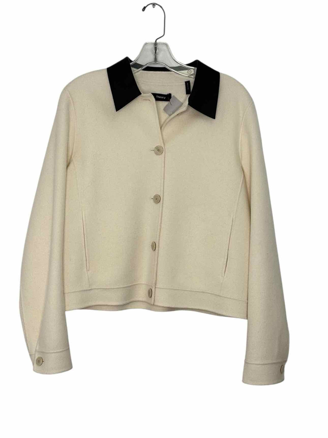 Theory Size 8 Ivory Pre-Owned Blazer/Indoor Jacket- Ladies