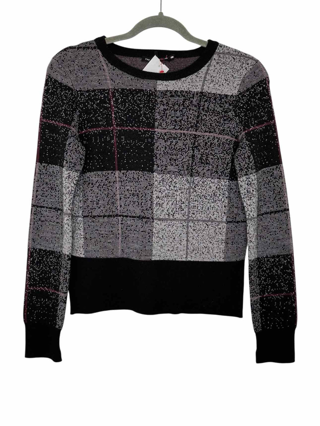 Rag & Bone Size XXS Black Plaid Pre-Owned Sweater- Ladies