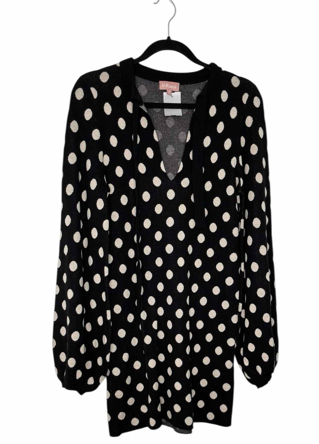 Size Medium Black Print Pre-Owned Dress- Ladies