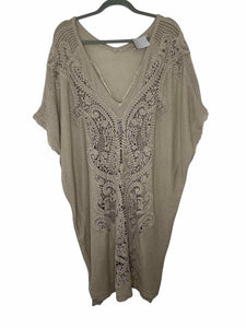 Knitted & Knotted Size M/L Khaki Pre-Owned Sweater- Ladies