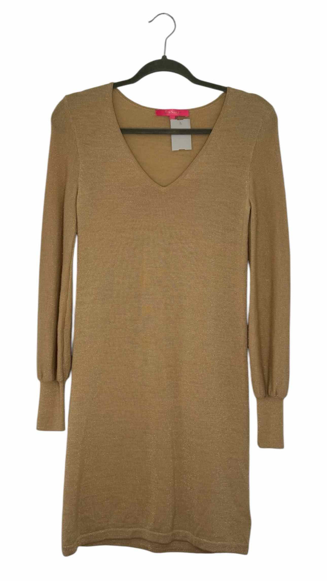 lilly pulitzer gold dress Lilly Pulitzer Dress , White/Gold Womens Size 8