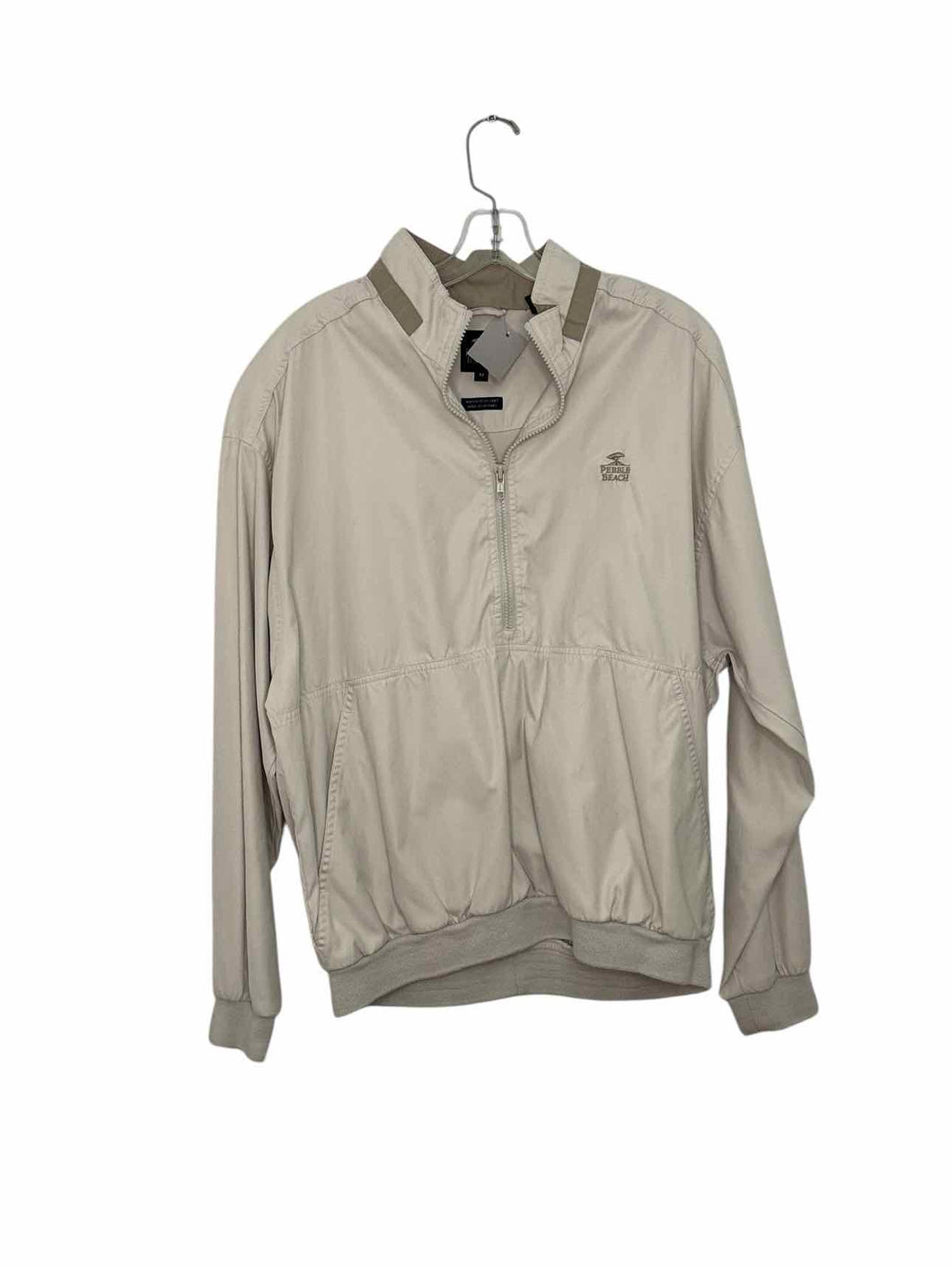 Pebble Beach Size M Cream Pre-Owned Pullover- Mens