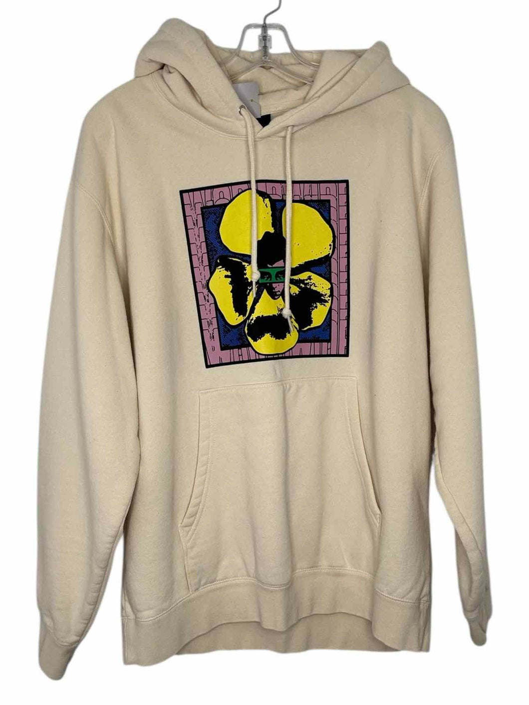 Obey Size Large Cream Pre-Owned Sweatshirt- Ladies