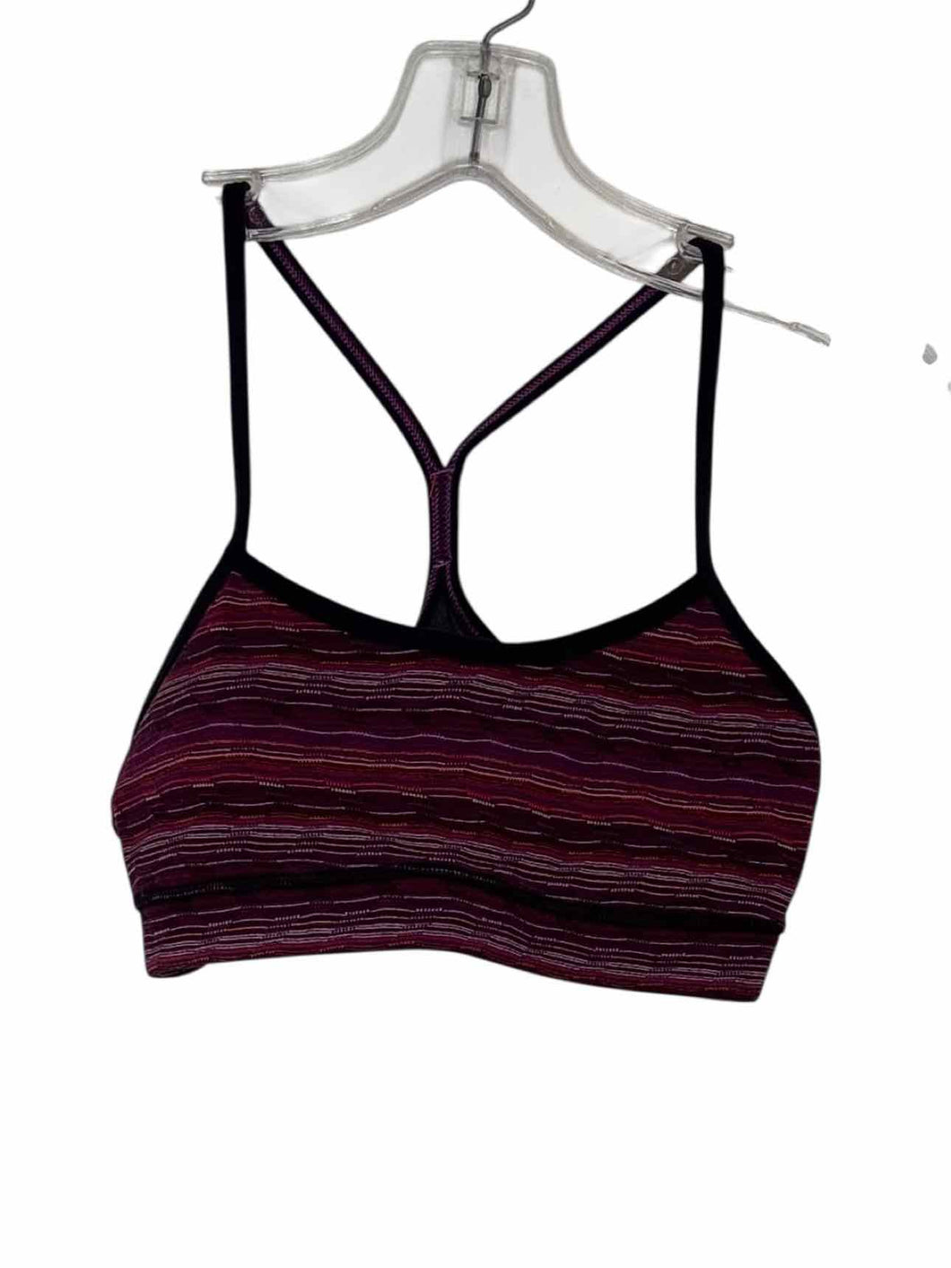 Lululemon Size 6 Purple Stripe Pre-Owned Activewear- Bra