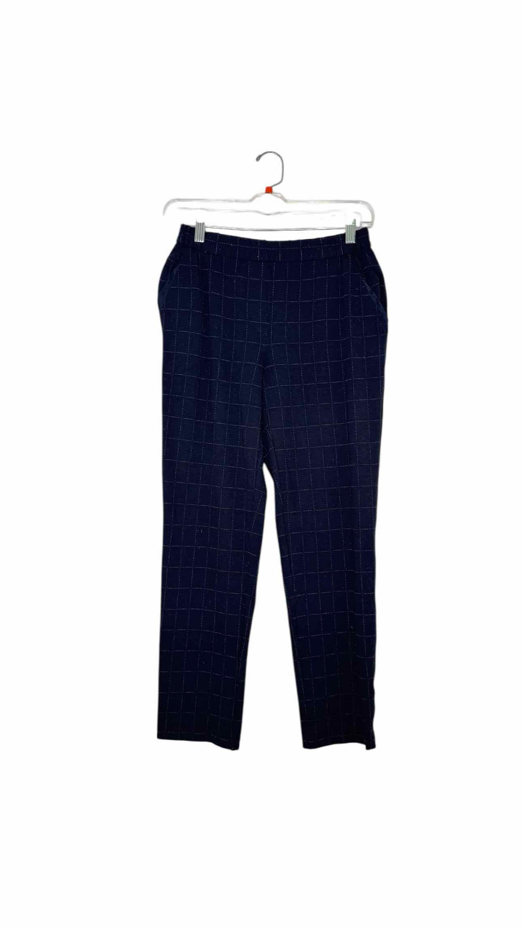 St John Size SP Navy Check Pre-Owned Pants- Ladies