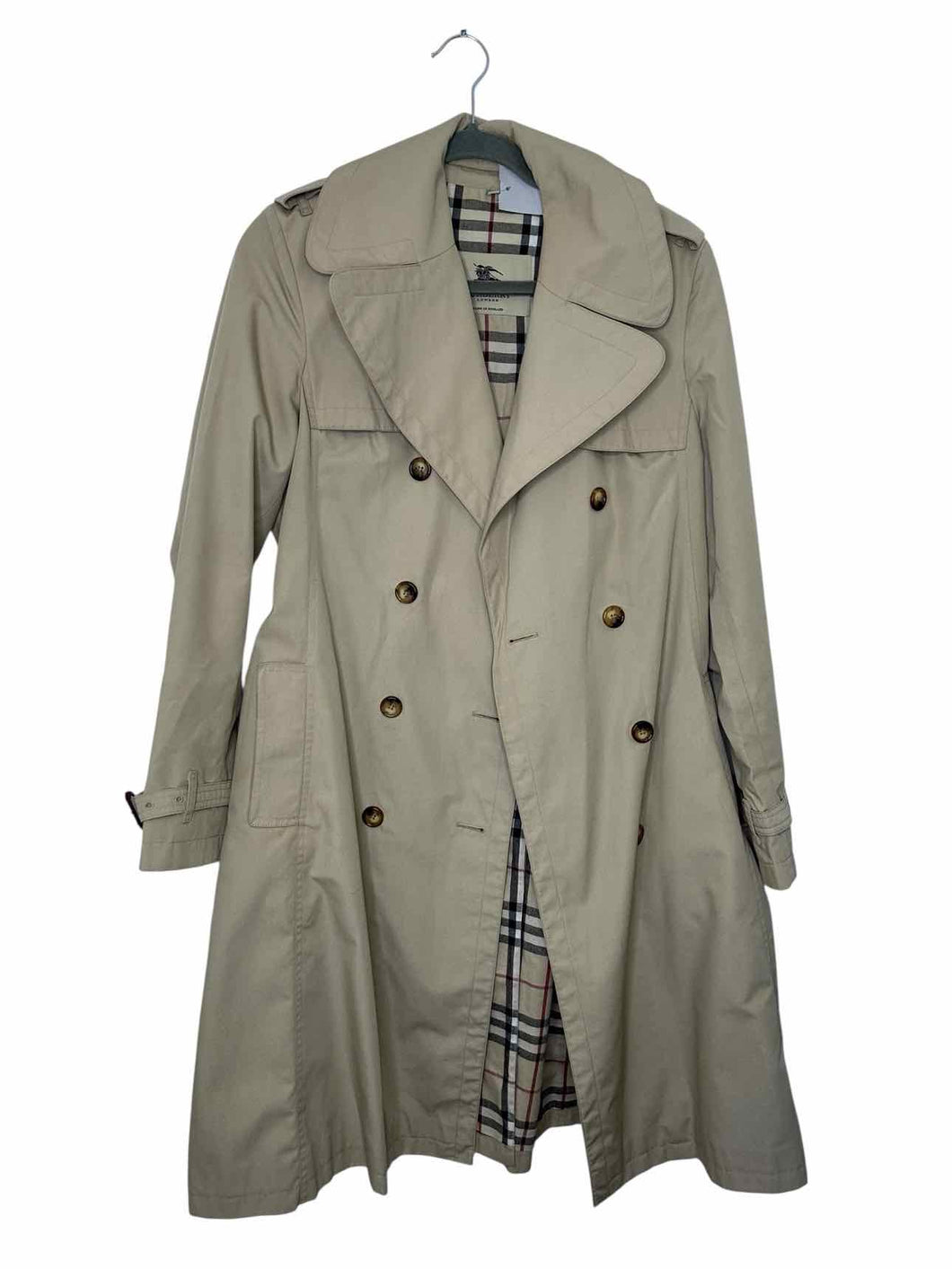 Burberry Size 10 Khaki Pre-Owned Coat- Ladies