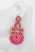 Load image into Gallery viewer, Seed Beaded Statement Post Earring
