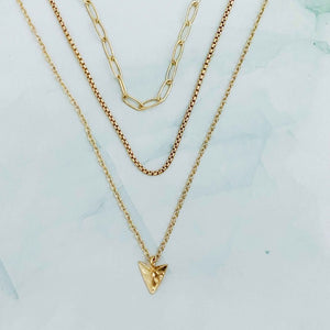 Arrowhead Triple Layered Chain Necklace Set Of 3